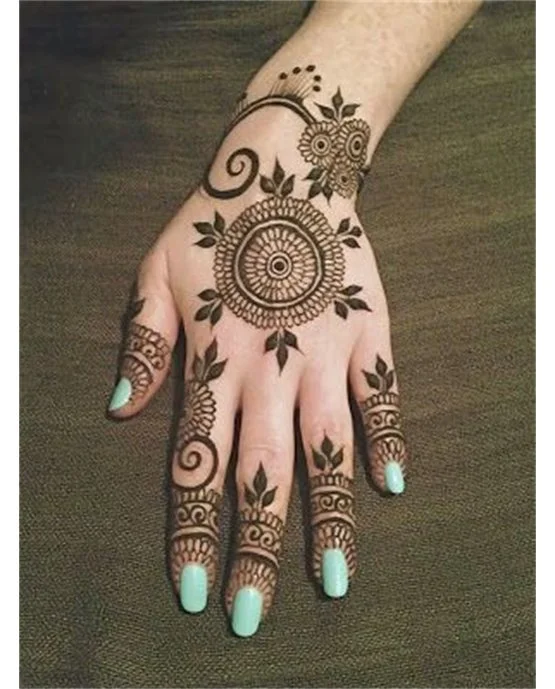 Grand Teardrop Formation Blending Into Back Hand Mehndi Design Grand Teardrop Formation Blending Into Back Hand Mehndi Design